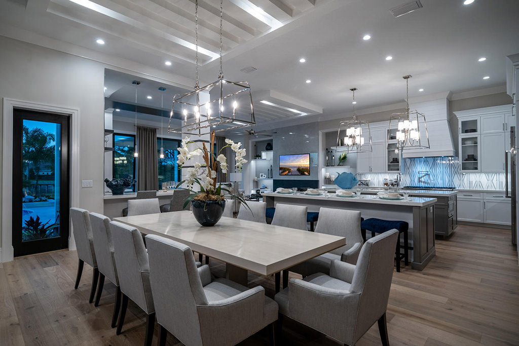 beautifully designed luxury kitchen dining area designed by award winning Clive Daniel