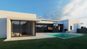 Modern home design concept house that Clive Daniel provided color selection for.