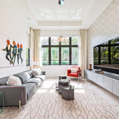 Beautiful light filled room designed by Clive Daniel award winning interior designer