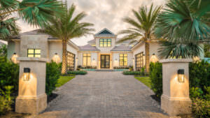 Luxury home exterior of Clive Daniel interior design in port royal Naples Florida